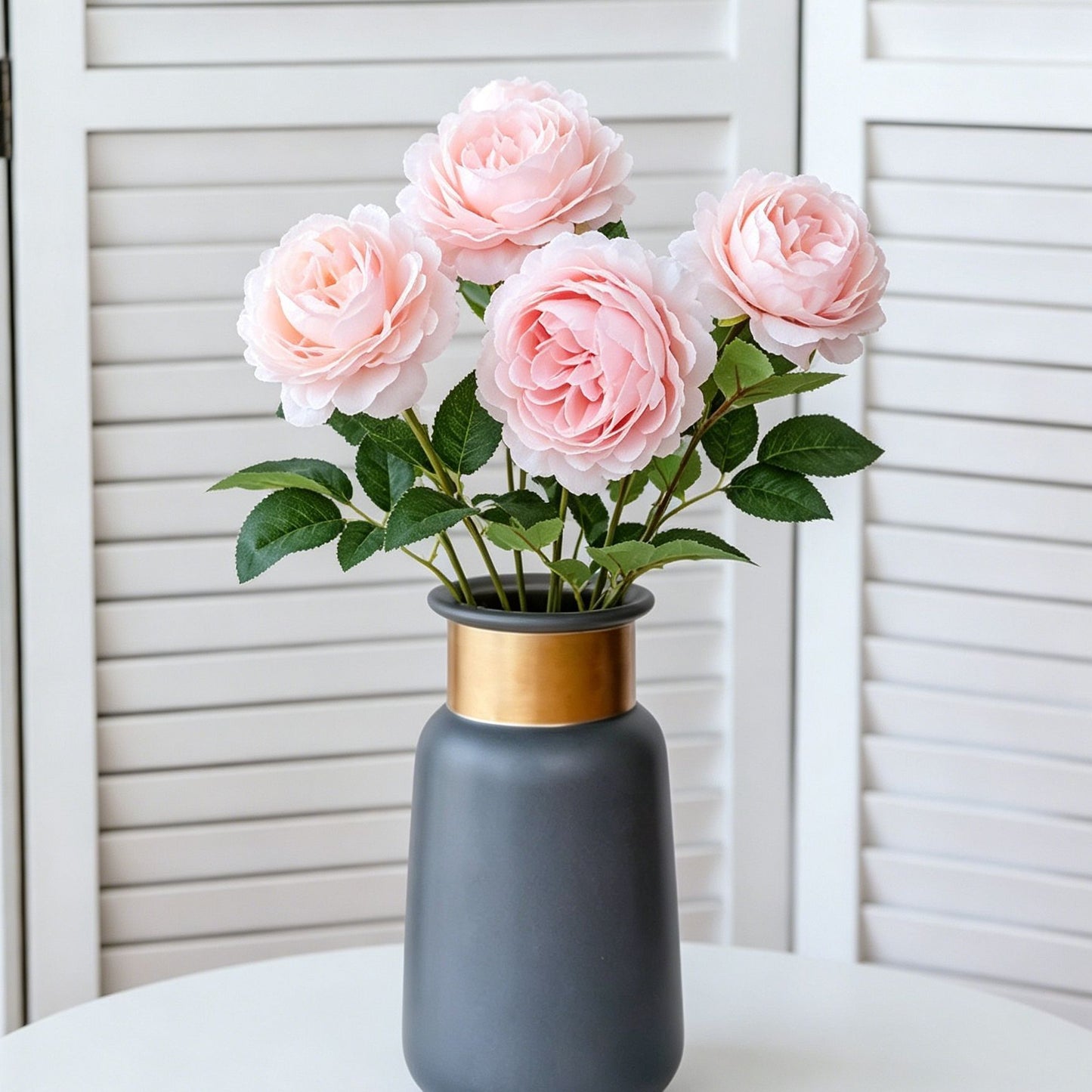 Artificial Pink French Peony, Sweet Decor, 5 Pack