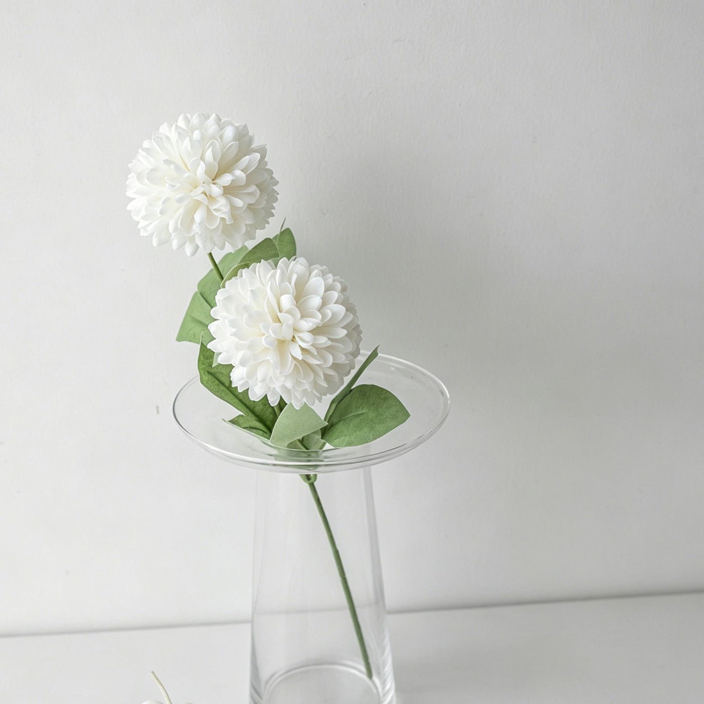 Artificial Hydrangea, Pure White Gentle Decor, 7 Pack