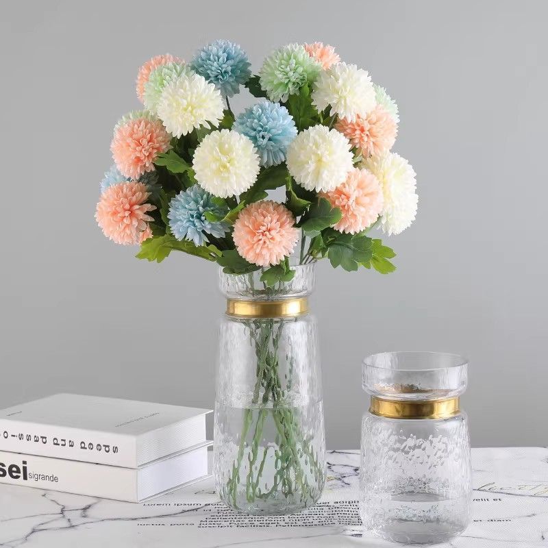 Artificial Hydrangea, Champagne Warm Decor, 3 Pack