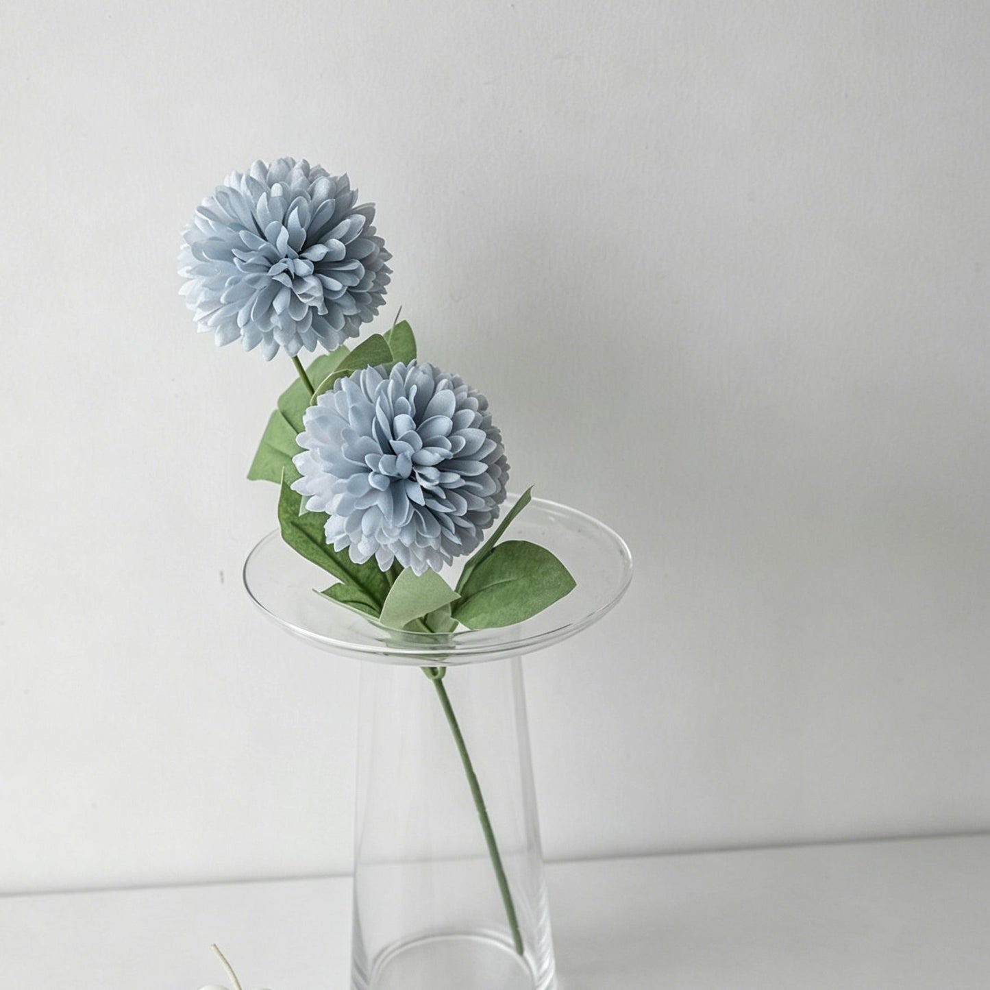 Artificial Hydrangea, Blue Calming Decor, 3 Pack