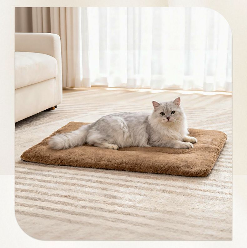 Khaki Self Heating Pet Pad XL Size 72*115cm Warm Dog Cat Mat