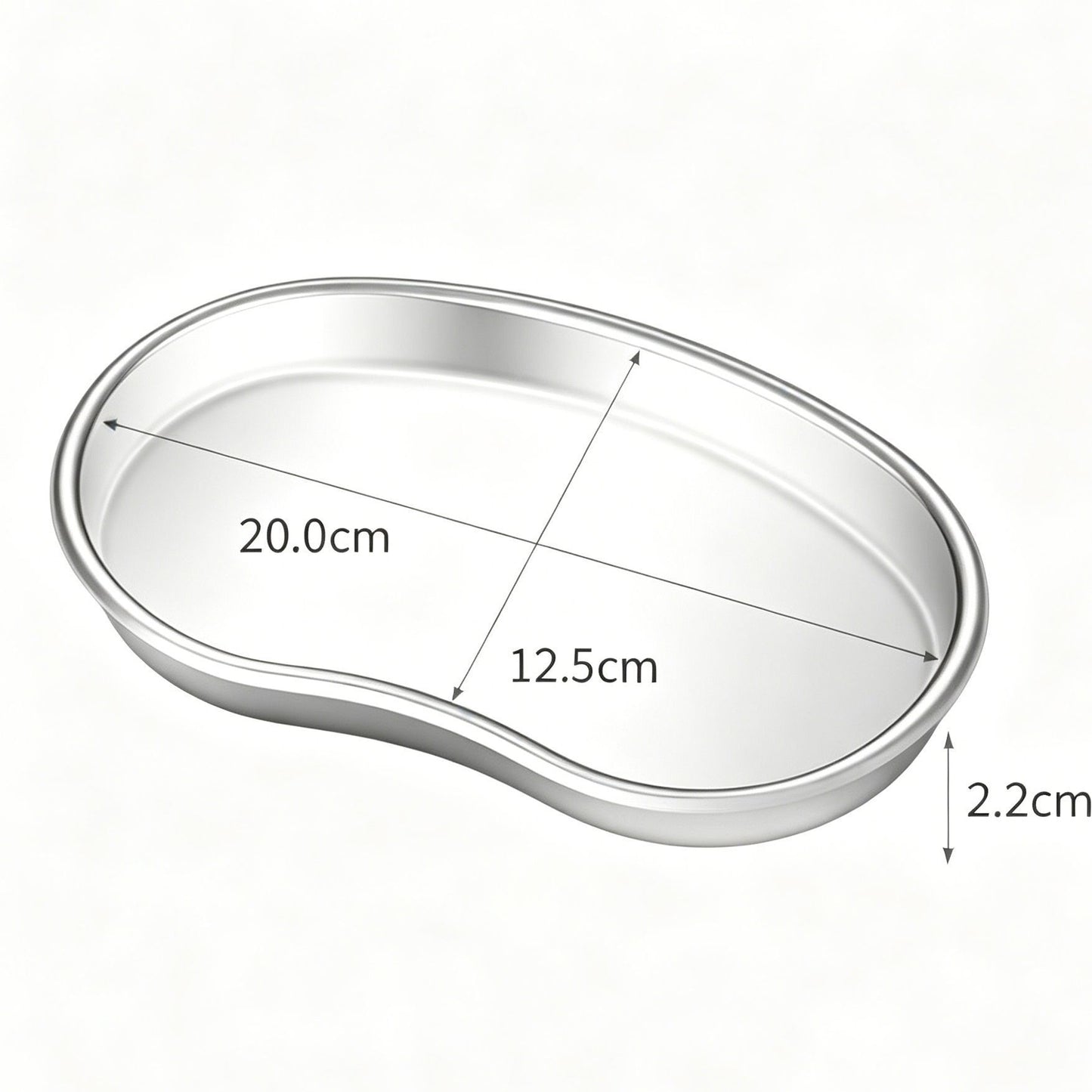 Medium Curved Tray 201 Stainless Steel 2pcs