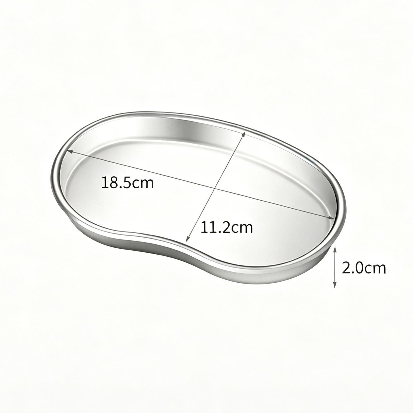 Small Curved Tray 304 Stainless Steel 2pcs