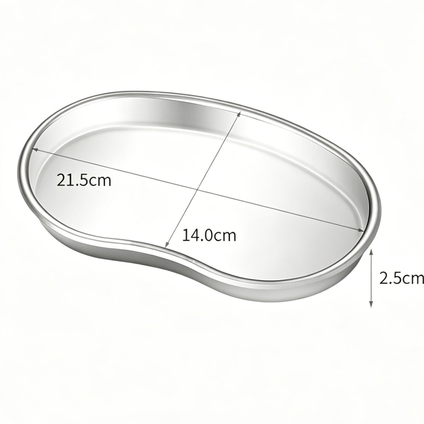 Large Curved Tray 304 Stainless Steel 2pcs