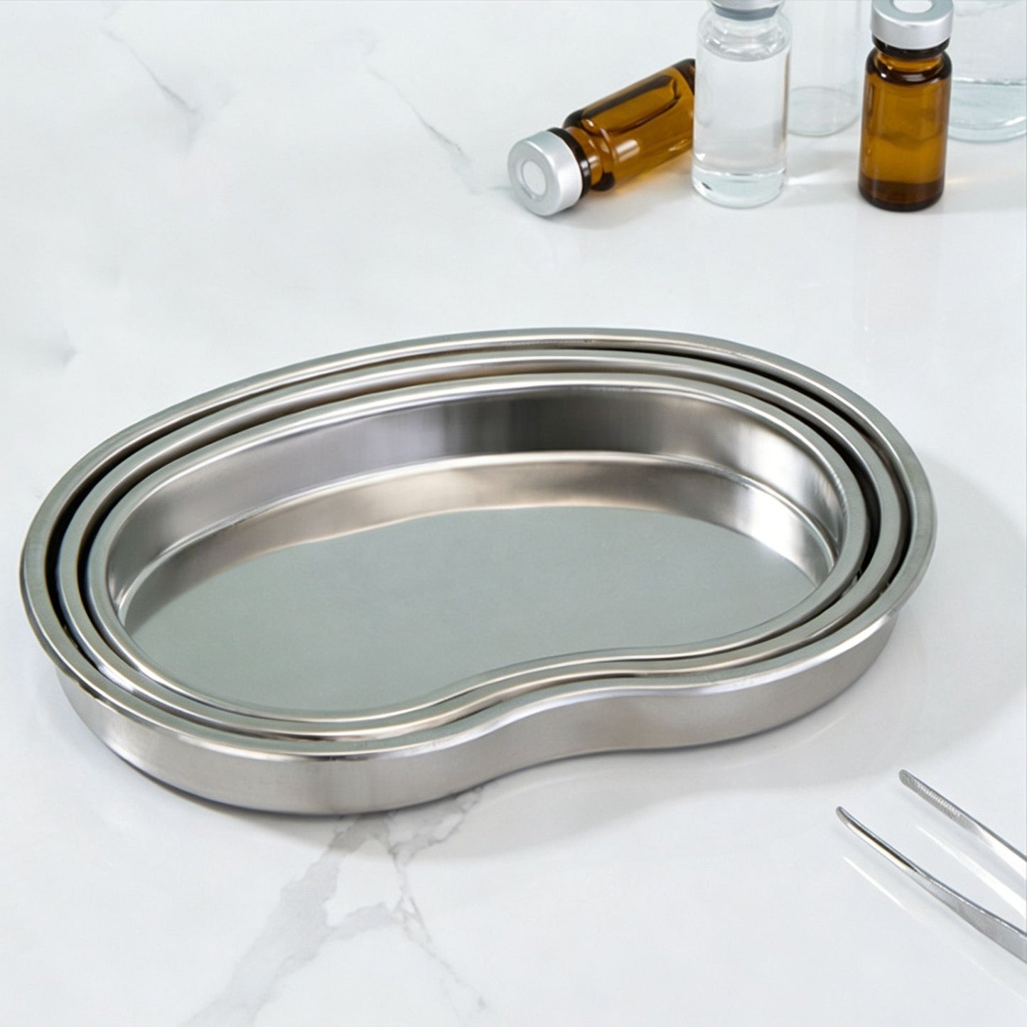 Deep Medium Kidney Tray 304 Stainless Steel 2pcs