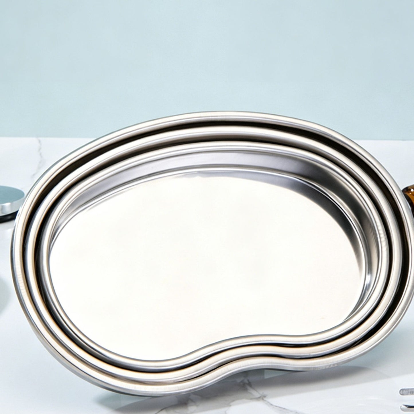 Deep Medium Kidney Tray 304 Stainless Steel 2pcs