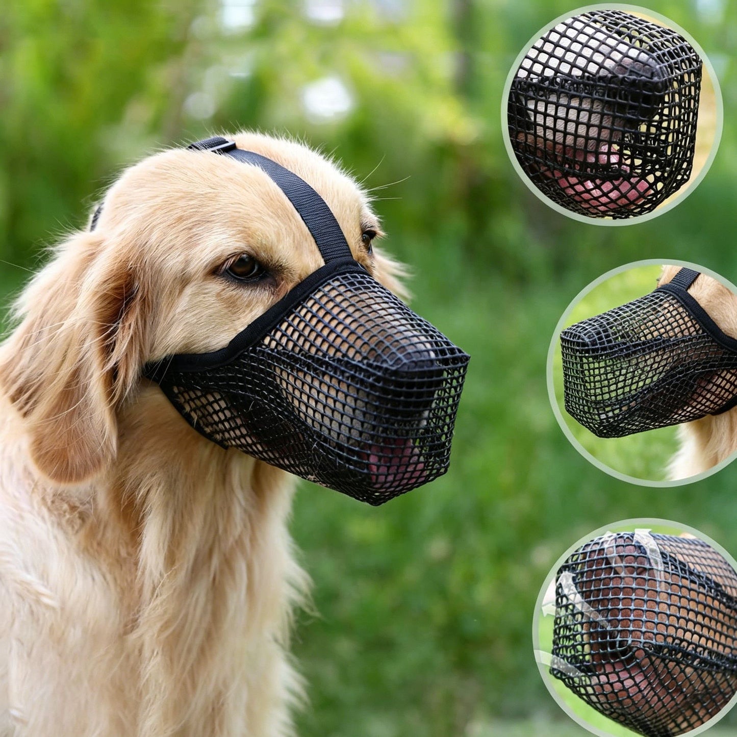 Grey Mesh Dog Muzzle XS, Drinkable