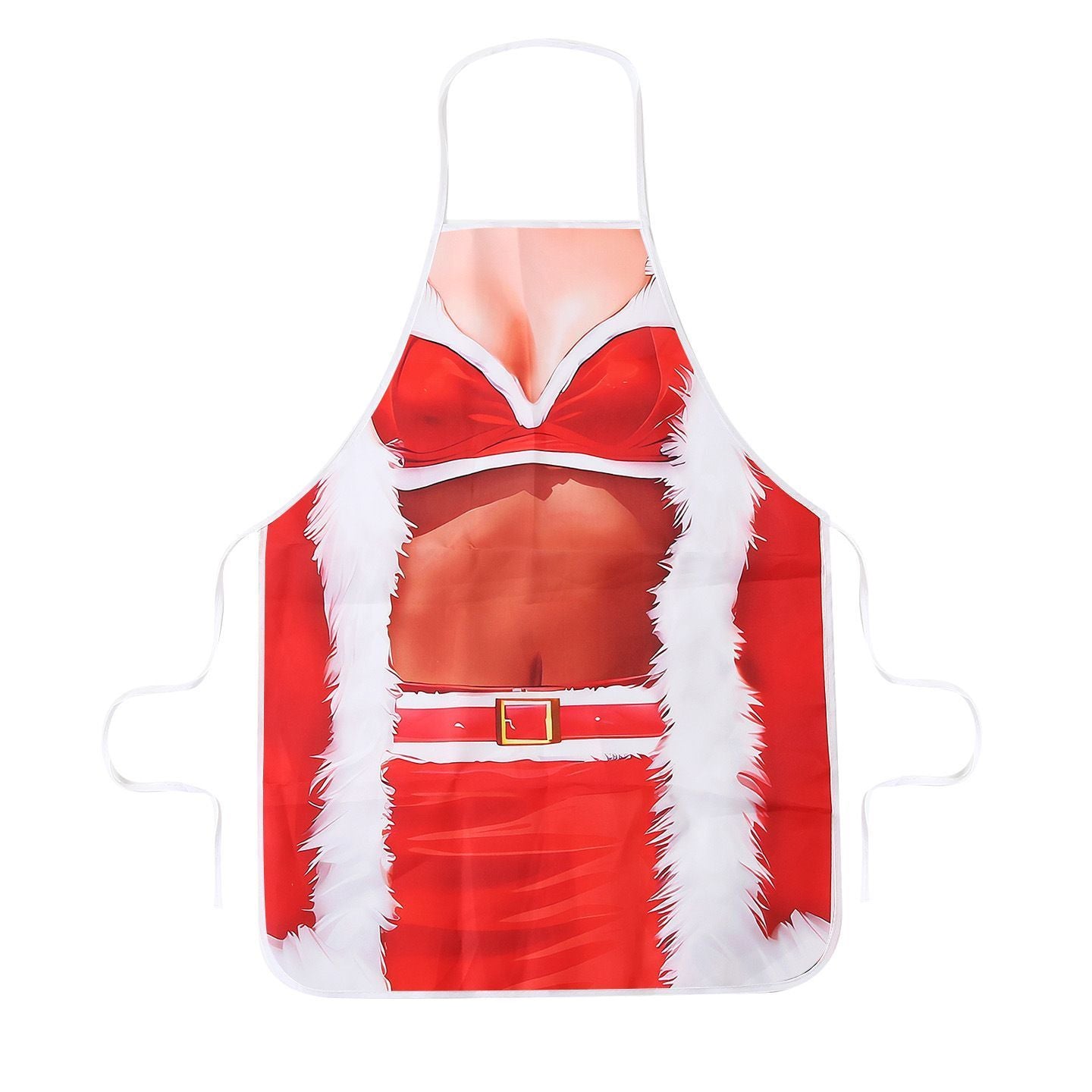 Red Female Pattern Party Apron, Practical Household Kitchen Apron, Festive Costume Accessory for Holiday Celebration, 75*52cm