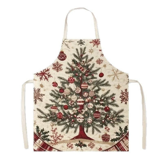 Classic Christmas & Halloween Apron, 56x45 cm Flannel, soft and warm, standard fit, perfect for everyday kitchen tasks and party hosting.