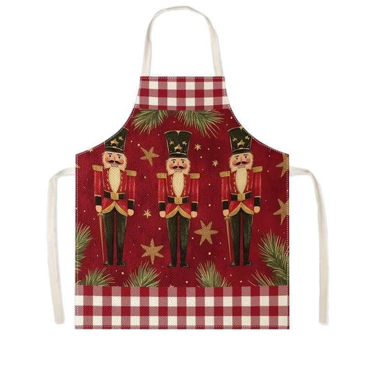 Vintage Christmas & Halloween Apron, 56x45 cm Light Cotton Linen, lightweight and breathable, standard fit, great for adding retro charm to your holiday cooking.