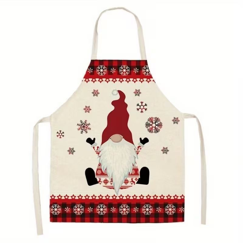 Merry Christmas & Halloween Apron, 75x65 cm Heavy Cotton Linen, sturdy and durable, large size offers extra coverage, ideal for spreading cheer at Christmas and Halloween gatherings.