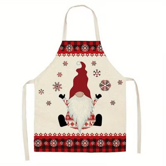 Merry Christmas & Halloween Apron, 75x65 cm Heavy Cotton Linen, sturdy and durable, large size offers extra coverage, ideal for spreading cheer at Christmas and Halloween gatherings.