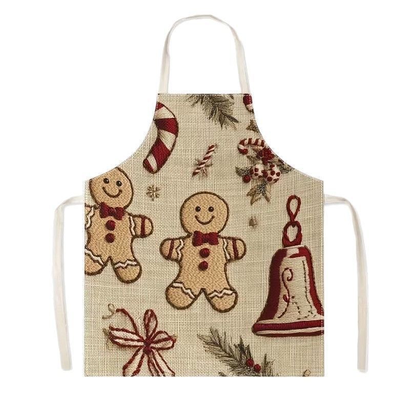 Jolly Christmas & Halloween Apron, 56x45 cm Light Cotton Linen, lightweight and breathable, standard fit, wrinkle-resistant, keeps you looking sharp.