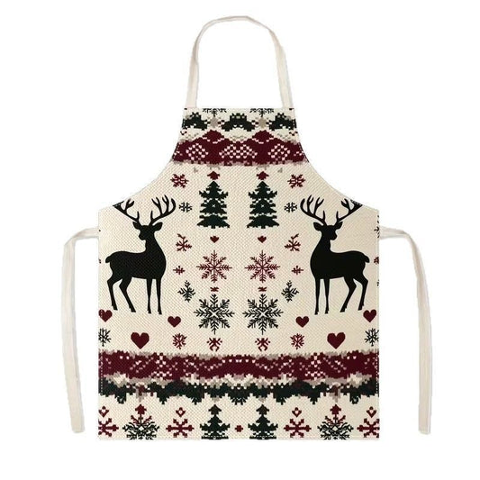 Feast Christmas & Halloween Apron, 56x45 cm Heavy Cotton Linen, sturdy and durable, standard fit, spill-proof surface protects your clothes.