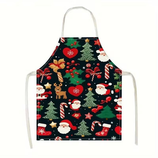 Cheer Christmas & Halloween Apron, 56x45 cm Light Cotton Linen, lightweight and breathable, standard fit, machine washable for effortless care.