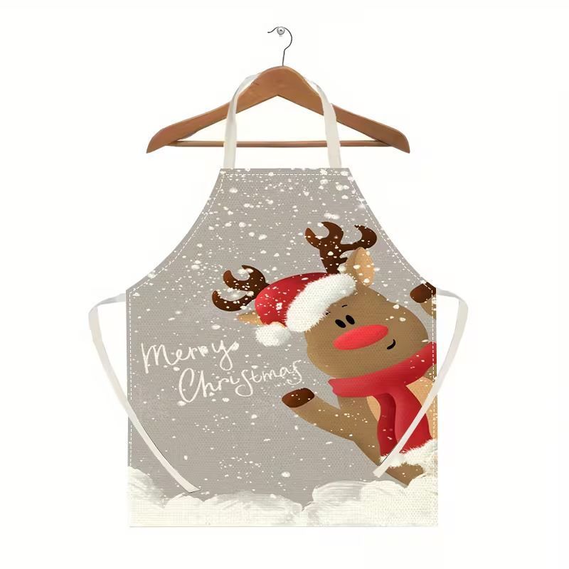 Starry Christmas & Halloween Apron, 56x45 cm Light Cotton Linen, lightweight and breathable, standard fit, stylish design that stands out at any party.