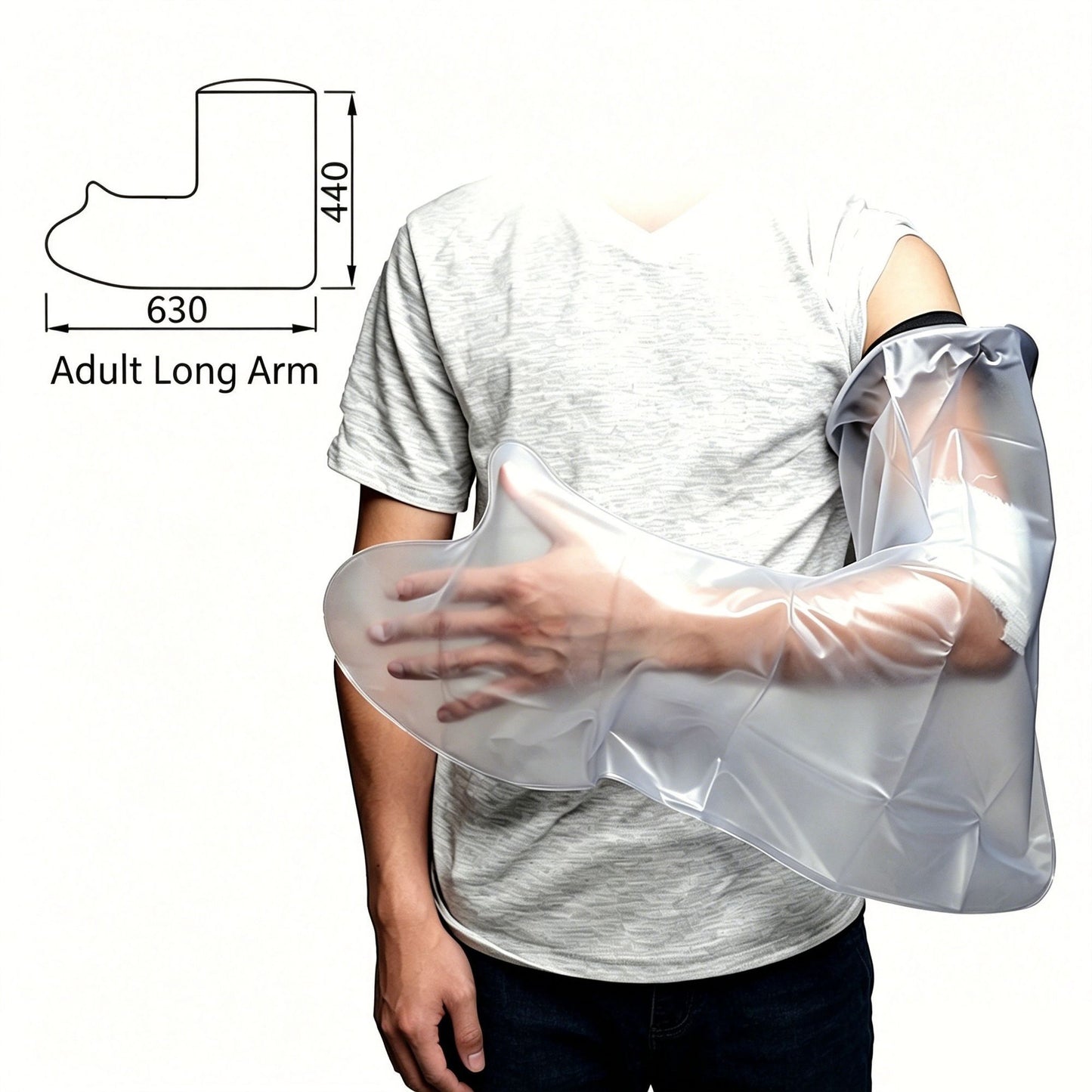 Adult Long Arm Injury Shower Cover