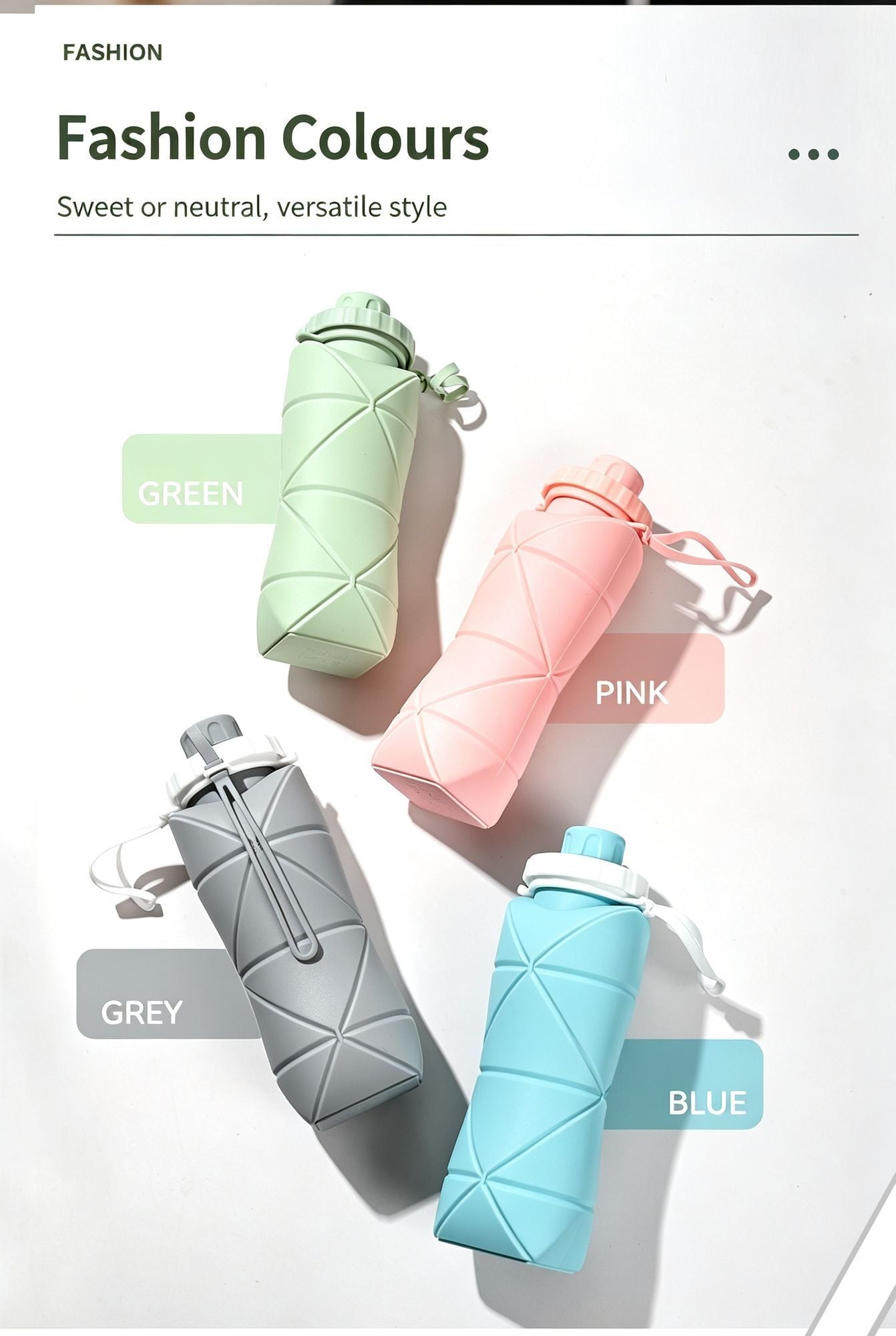 Safe Food-Grade Collapsible Silicone Travel Mug, High Temperature Tolerant Compact Telescopic Water Cup for Short Distance Journeys and Christmas Gift Giving, 600ml, Pink