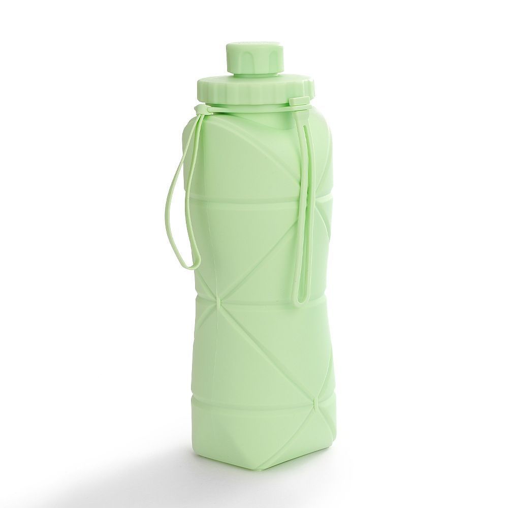 Large Capacity Collapsible Silicone Outdoor Water Kettle, Heat Resistant Portable Retractable Drinking Cup for Self-driving Tours, Sports Activities and Christmas Holiday Souvenir, 800ml, Green