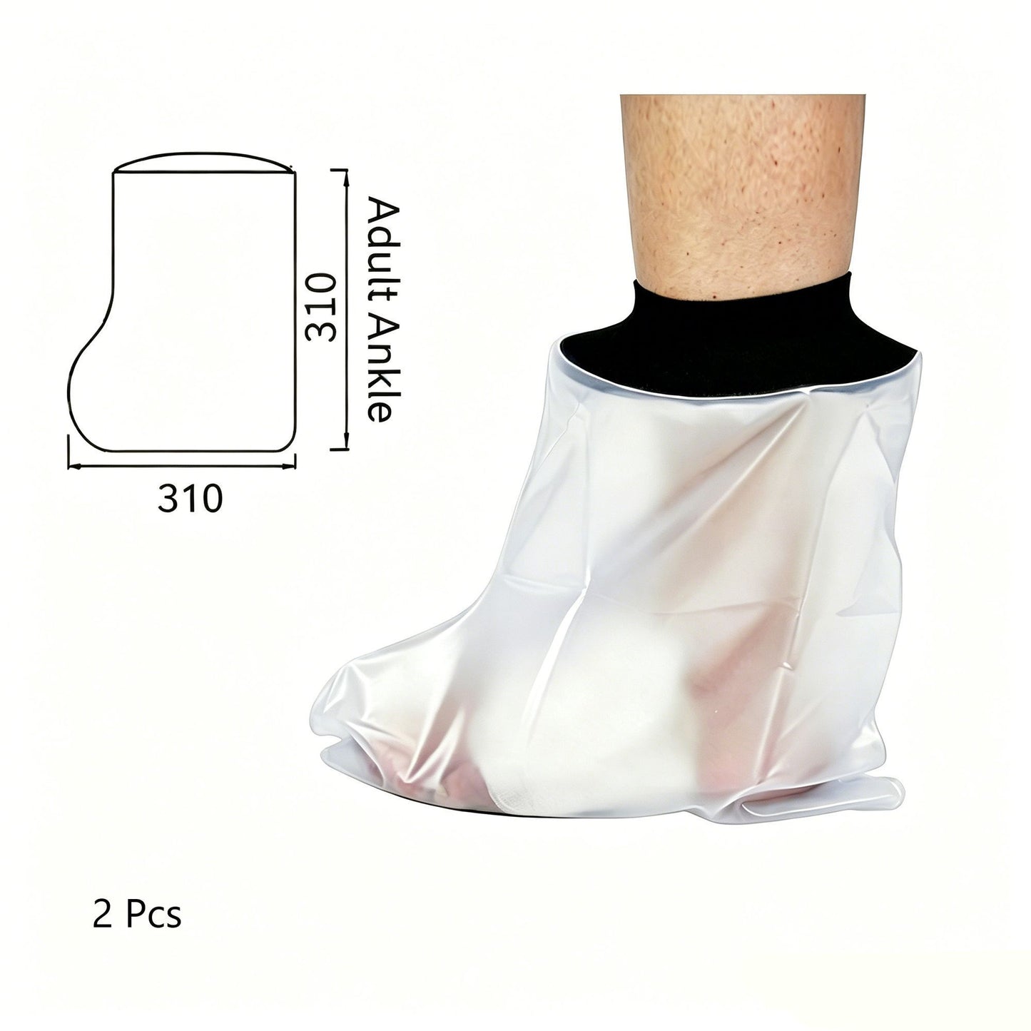 Adult Foot Cast Waterproof Bath Protector 2Pcs