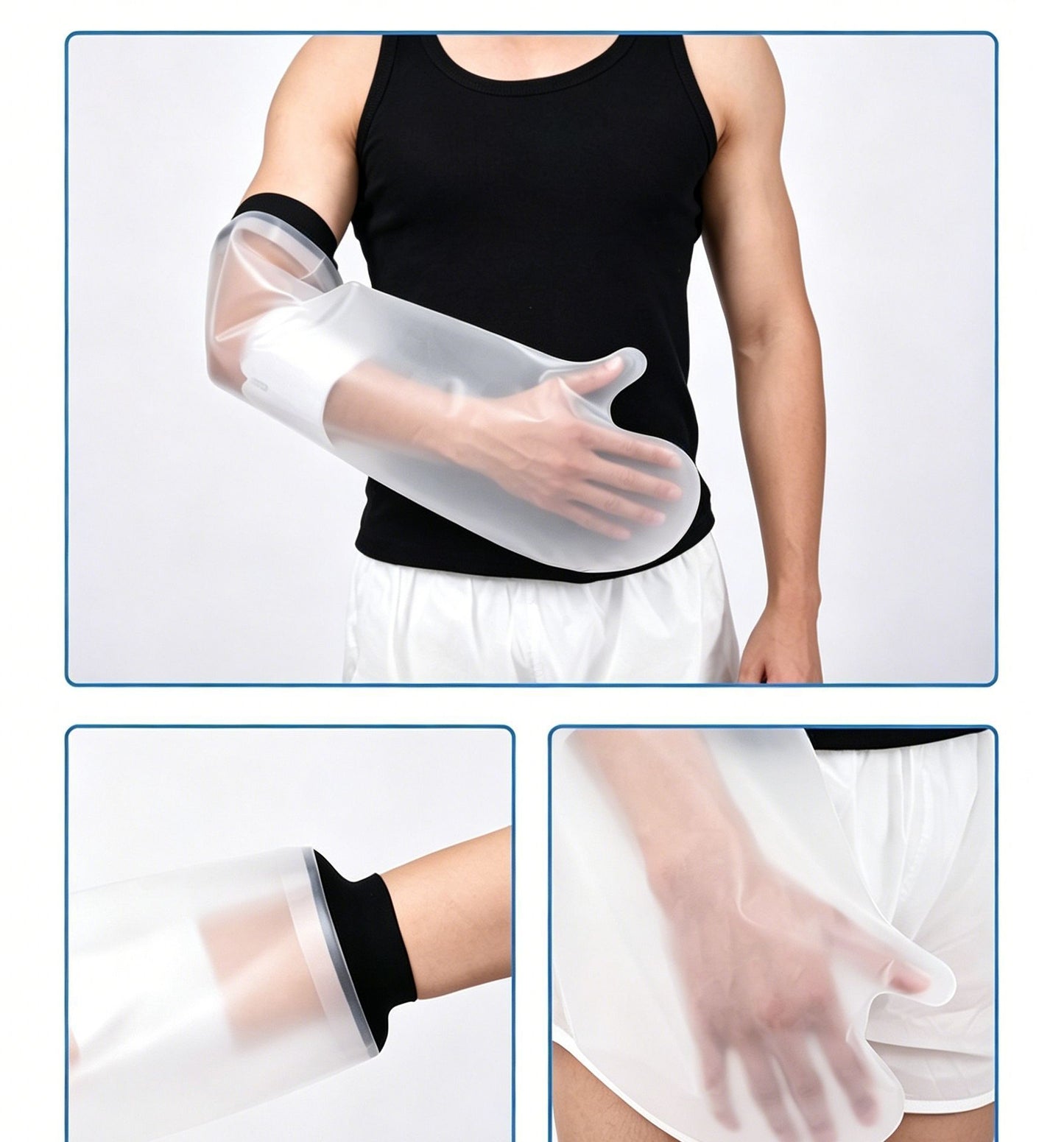 Adult Knee Surgery Waterproof Bath Sleeve 2Pcs