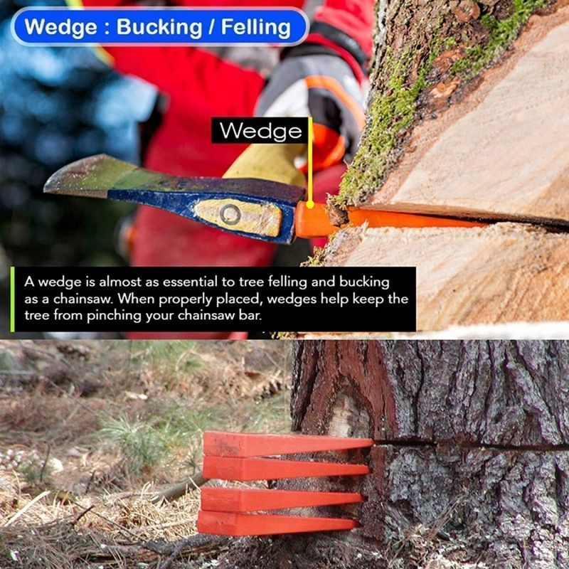 10 Inch Plastic Log Felling Wedges 2Pcs Farm Garden Tree Cutting Tool