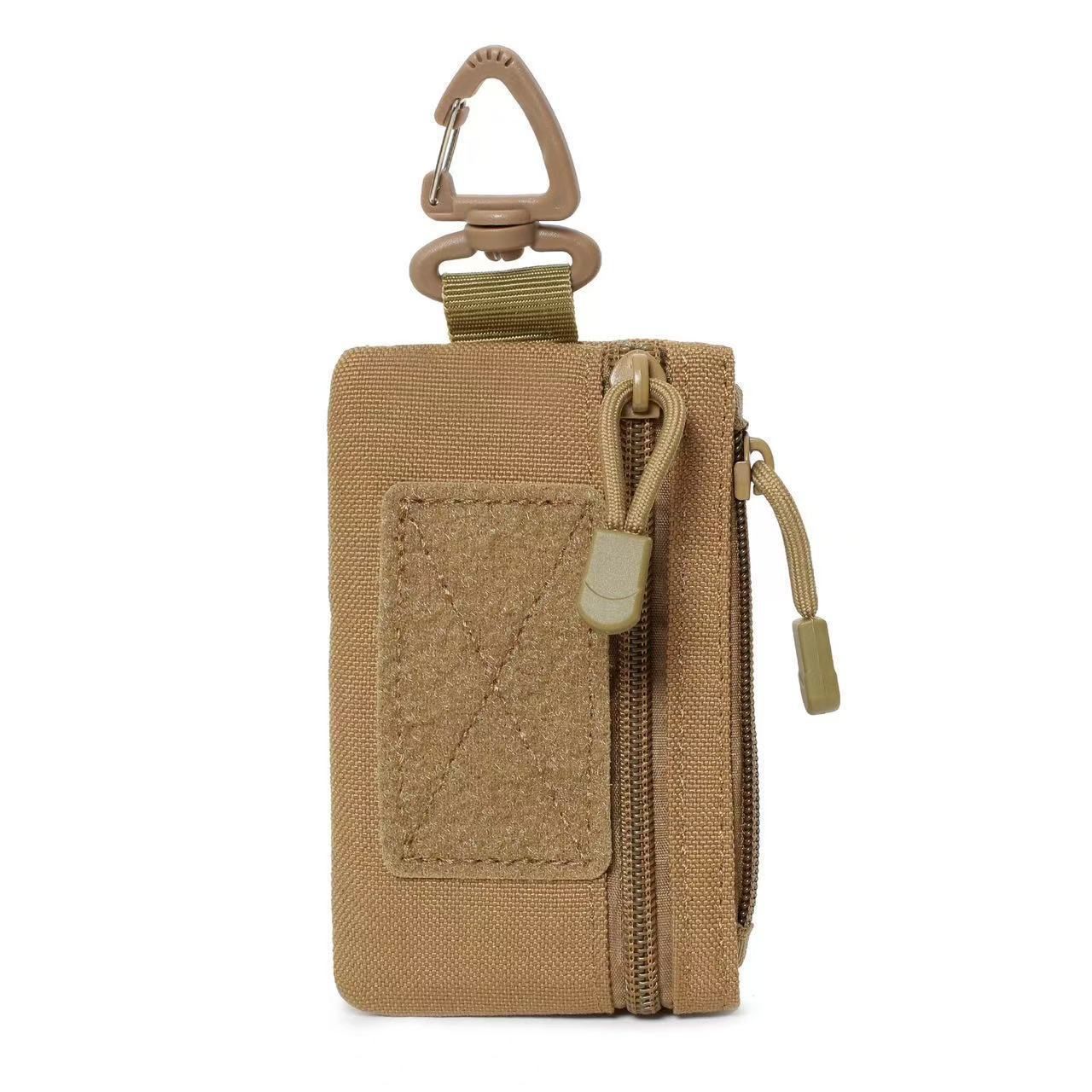 Multi‑Functional Belt Waist Pack, Compact Zipper Storage Bag for Keys and Sundries, Khaki, Ideal for Trekking and Casual Daily Wear, Christmas Halloween Everyday Carry Present