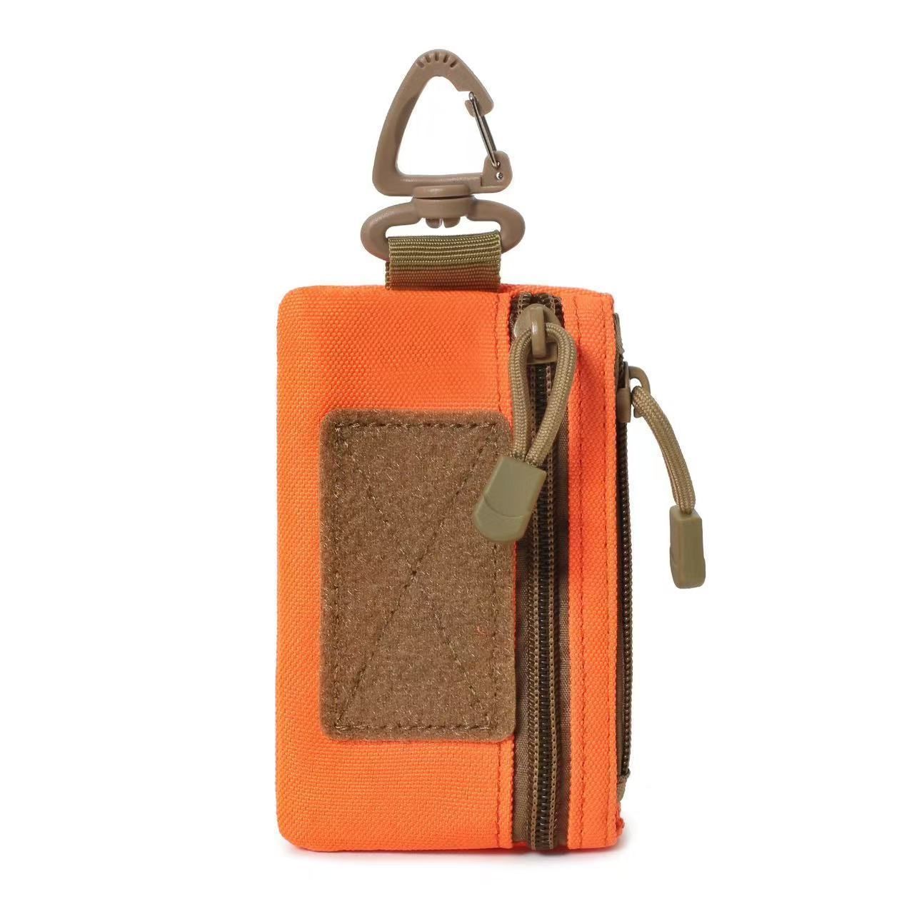 Handy Zipper Waist Belt Pack, Portable Small Bag for Keys Coins and Personal Bits, Orange, Great for Hiking Camping Daily Commute, Christmas Halloween Outdoor Activity Present