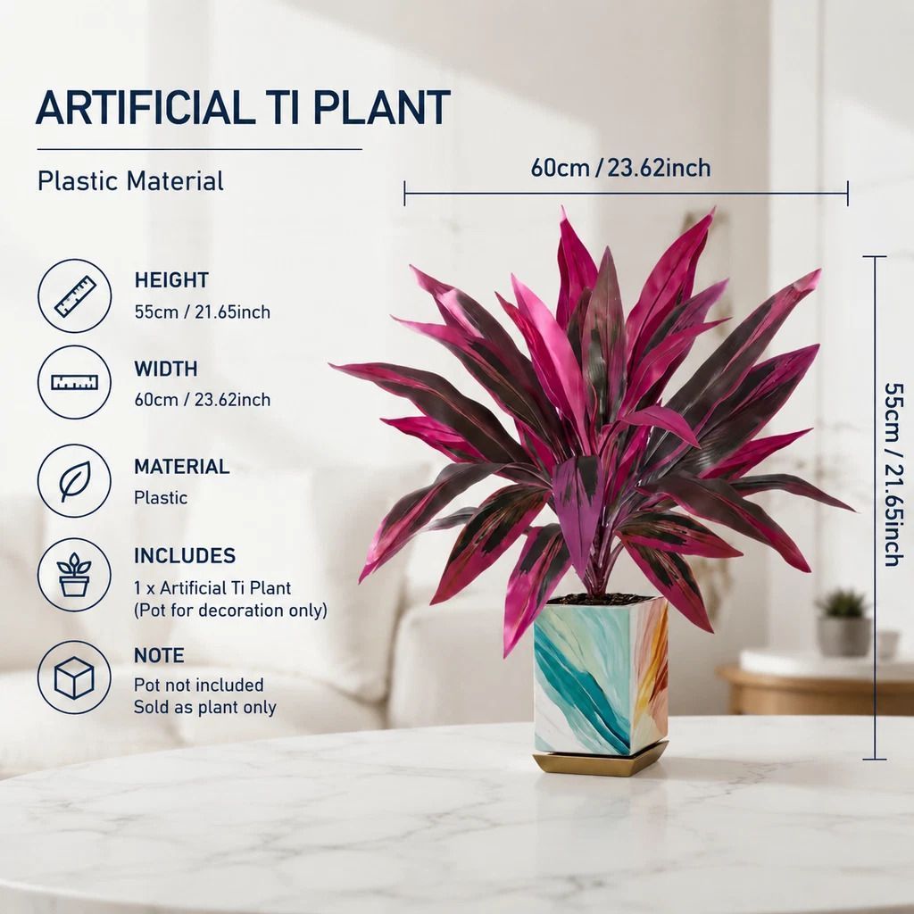 Purple Artificial Dracaena Tree Indoor Outdoor Floral Display 10 Pack