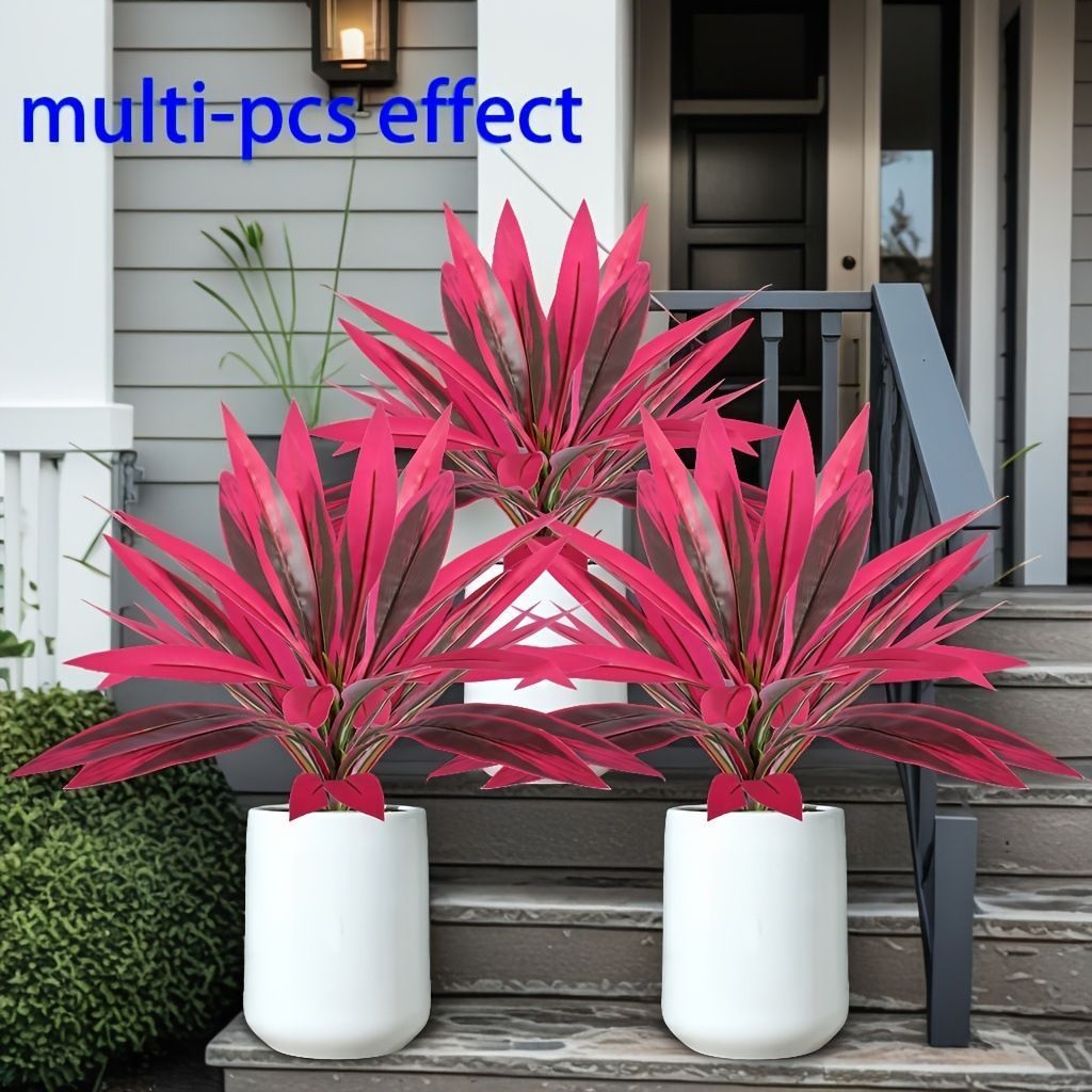 Purple Artificial Dracaena Tree Indoor Outdoor Floral Display 10 Pack