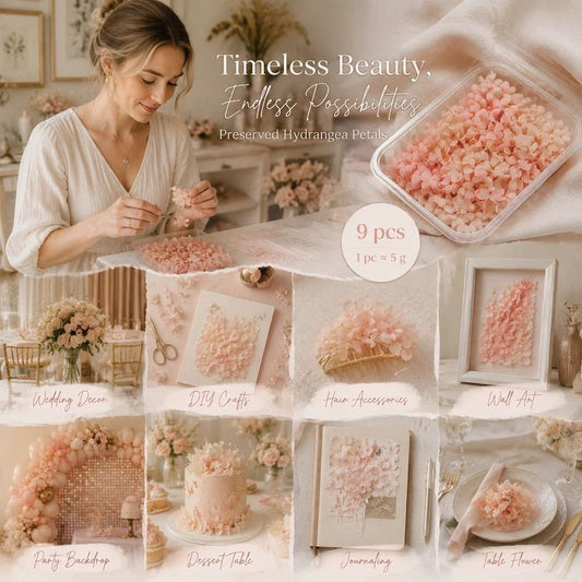 Hibiscus Gradient Preserved Hydrangea Dried Flower DIY Arrangement Kit 9 Boxes