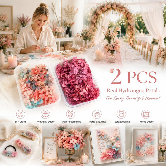 Dreamy Tone & Purple Cloud Gradient Preserved Hydrangea Resin Ornament Kit 2 Boxes