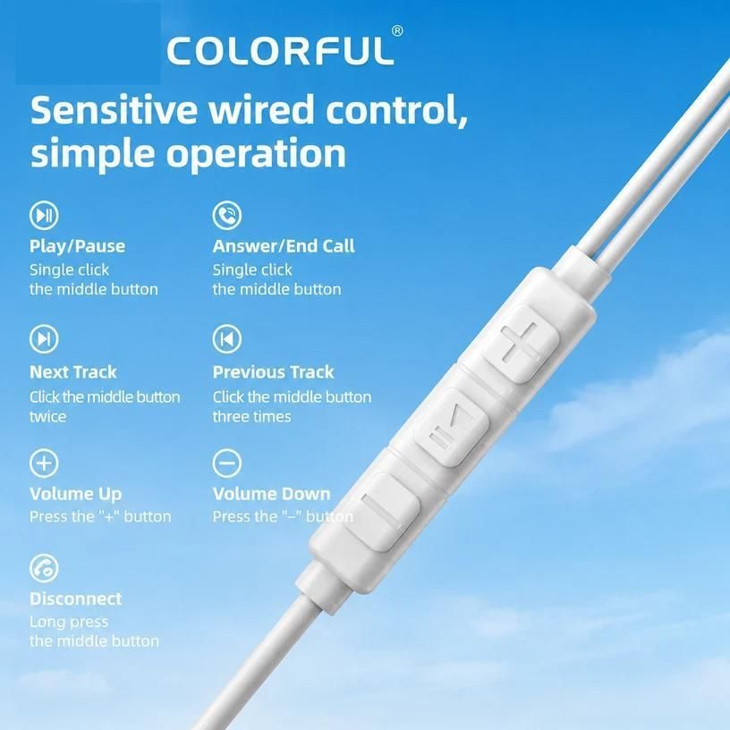 Colorful 3.5mm Wired In-Ear Earphones