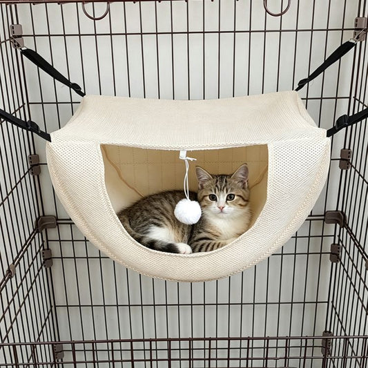 Cat Cage Hammock - Cream Yellow 47×38×28cm