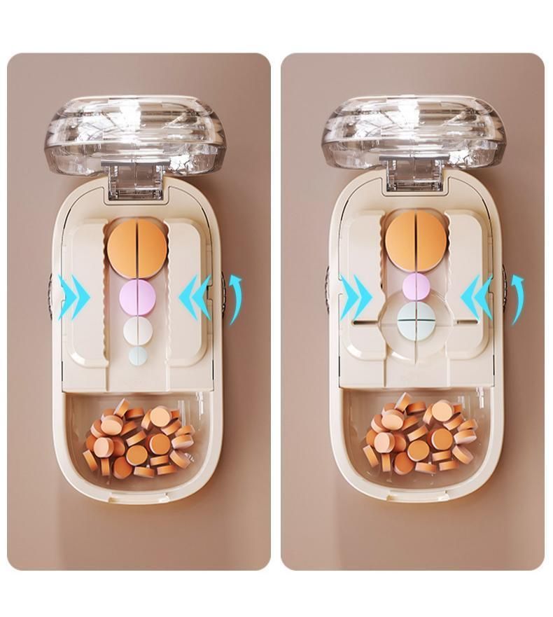 2pcs Cream White Pill Cutter (1/2 & 1/3 Cutting)