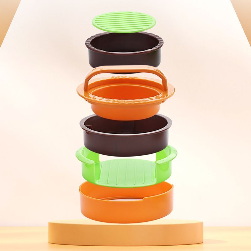 4Pcs Round Hamburger Patty Press Maker Tool Set