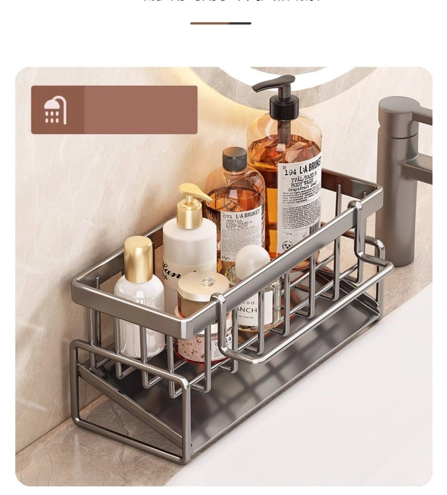 Low Profile Tilted Dish Drying Rack Black