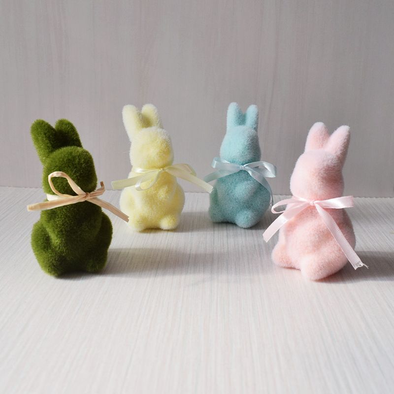 2PS Moss Bunny Decor 9.7cm High