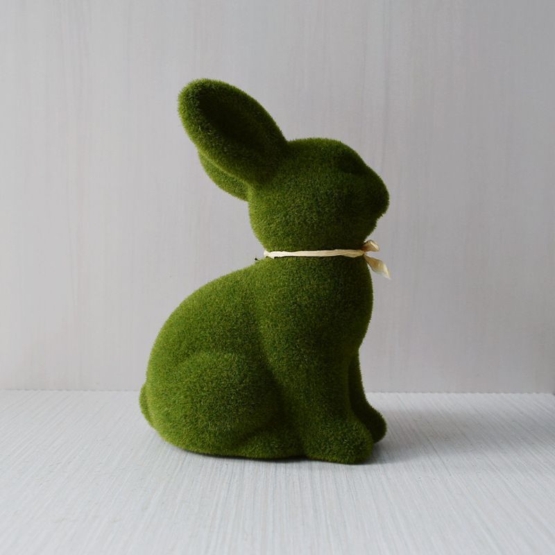 2PS Moss Bunny Decor 9.7cm High