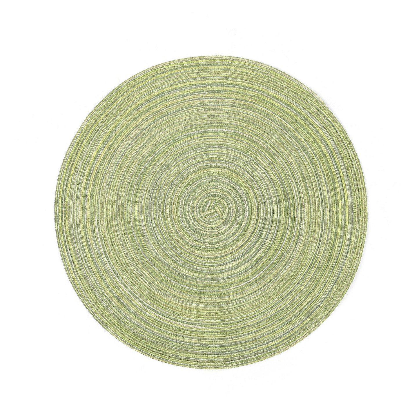 6pcs Round Heat-Resistant Placemat, Green, 38cm
