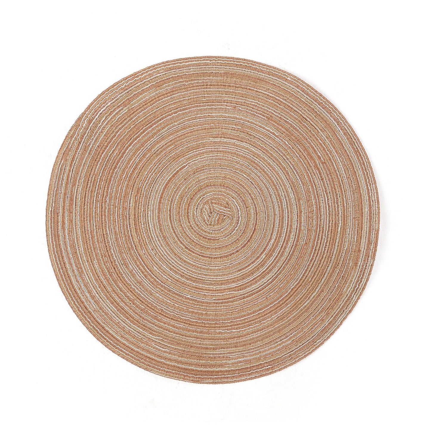 6pcs Round Heat-Resistant Placemat, Khaki, 38cm