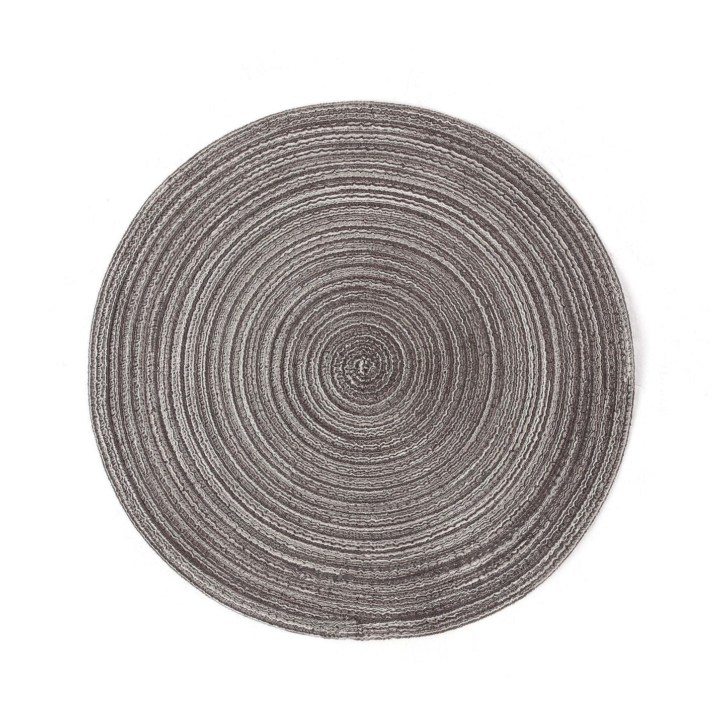 6pcs Round Heat-Resistant Placemat, Black Coffee, 38cm