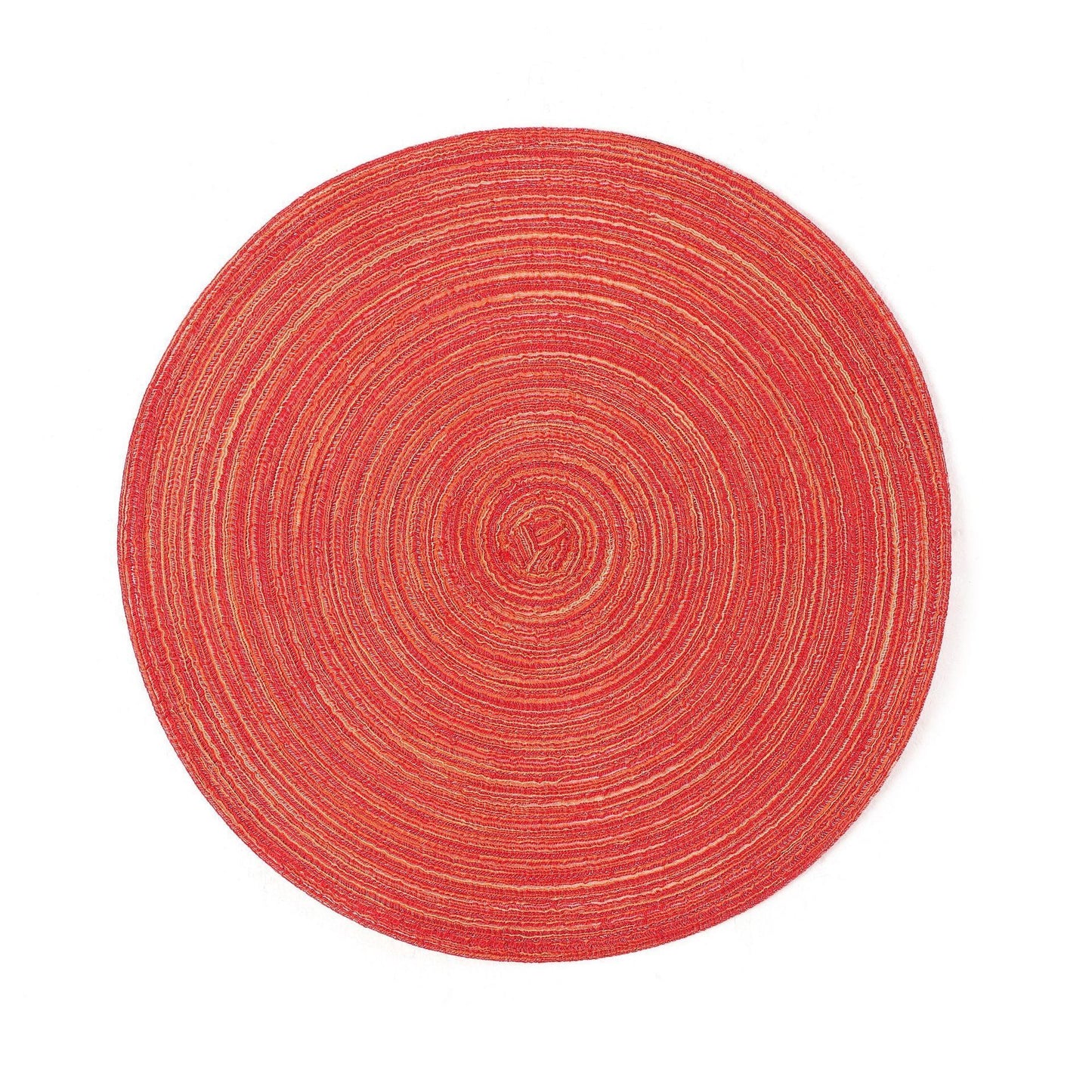 6pcs Round Heat-Resistant Placemat, Red, 38cm