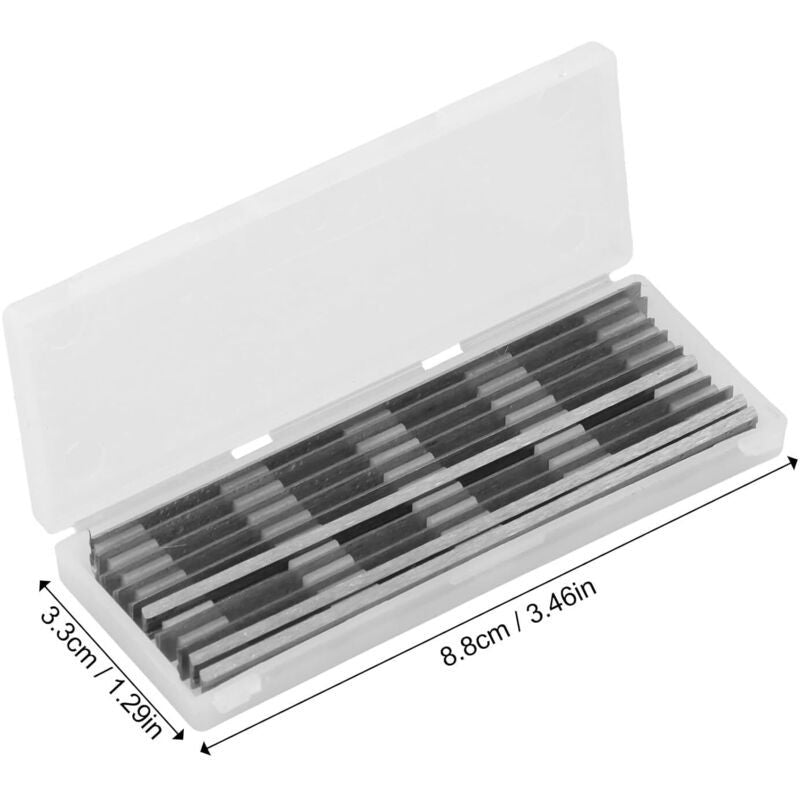10 Pcs Planer Blade HSS Planer Blades HSS Planer Blade Kit Reversible Planer Blade Carbide Electric Planer Assembly for Grinders, 82mm