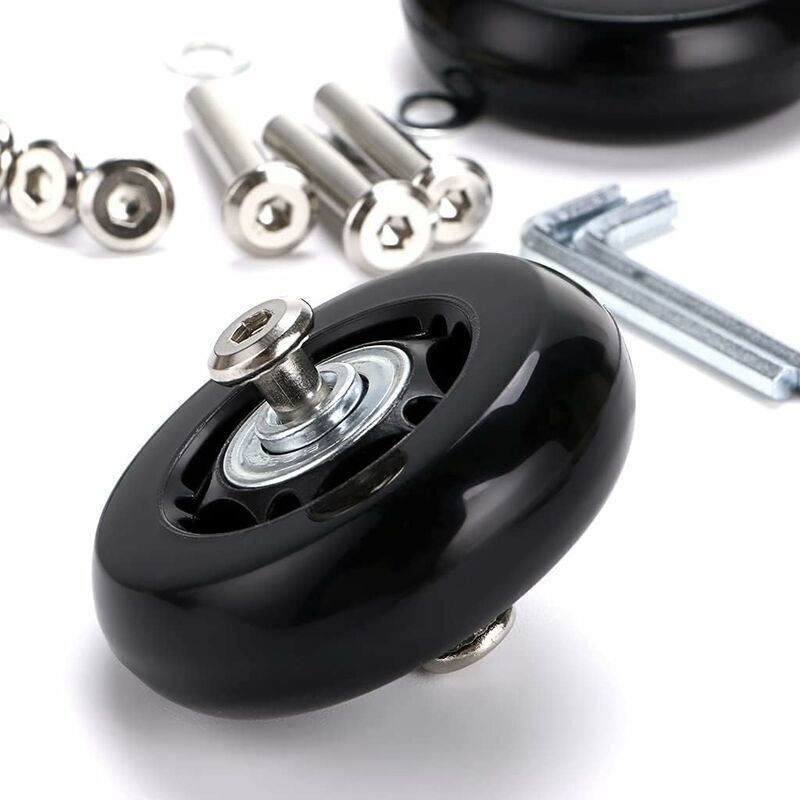 2 Pcs Suitcase Castors Spare Wheels Bearing Repair Compatible with 6018mm Luggage Suitcase