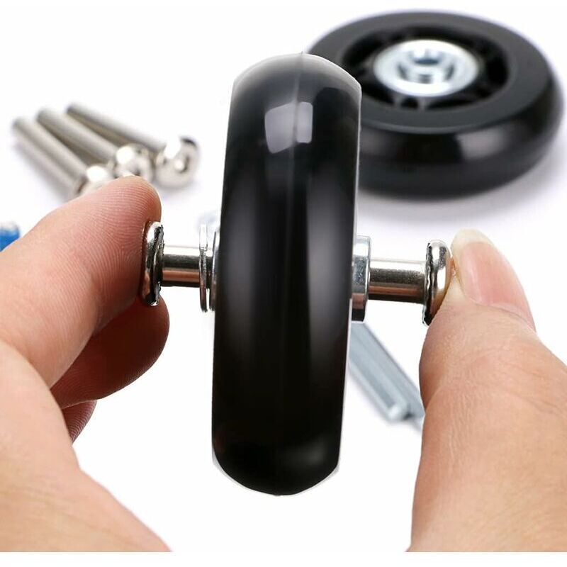 2 Pcs Suitcase Castors Spare Wheels Bearing Repair Compatible with 6018mm Luggage Suitcase
