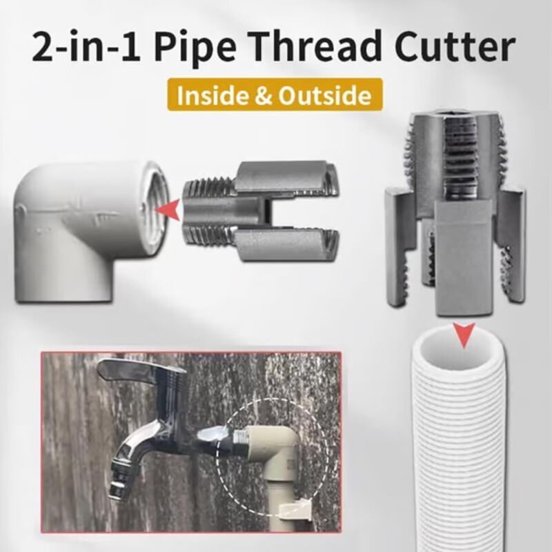 and Integrated Internal and External Pipe Threading Tool and, Pipe Repair and Dfayu Suitable for Electric Drill Thread Cutting, 0.5 in, 0.75 in