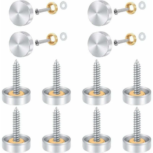 12 Pcs Cover Screws in Steel Stainless Screws a Mirror, 16mm