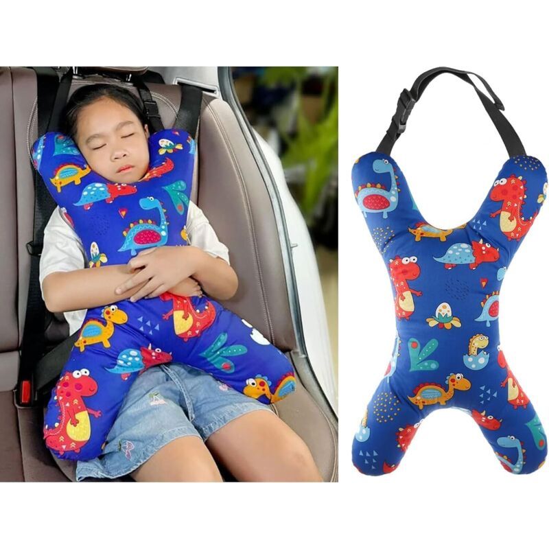 Pillow of Travel for Children Cushion of Car in Shape of X of Siege Auto Doux of Rest Adjustable for Adults Holder of Head and Neck for Long Journeys