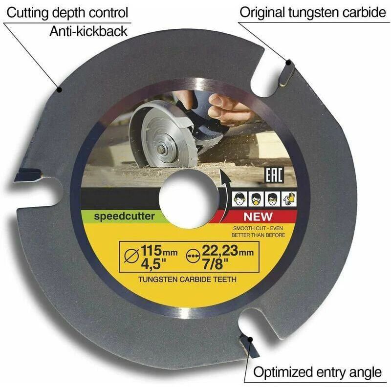 Carving Grinder Disc for Cutting Wood, Shaping and Grinding, 115mm
